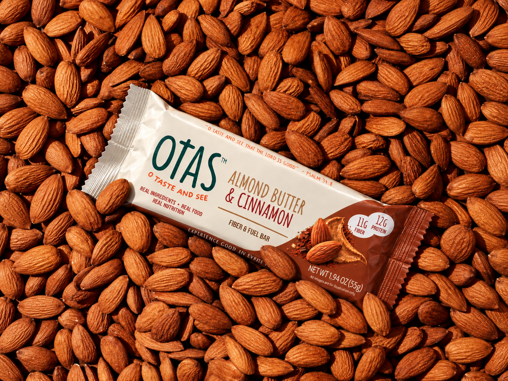 OTAS Fiber & Fuel Bar — Almond Butter & Cinnamon (12-Pack)