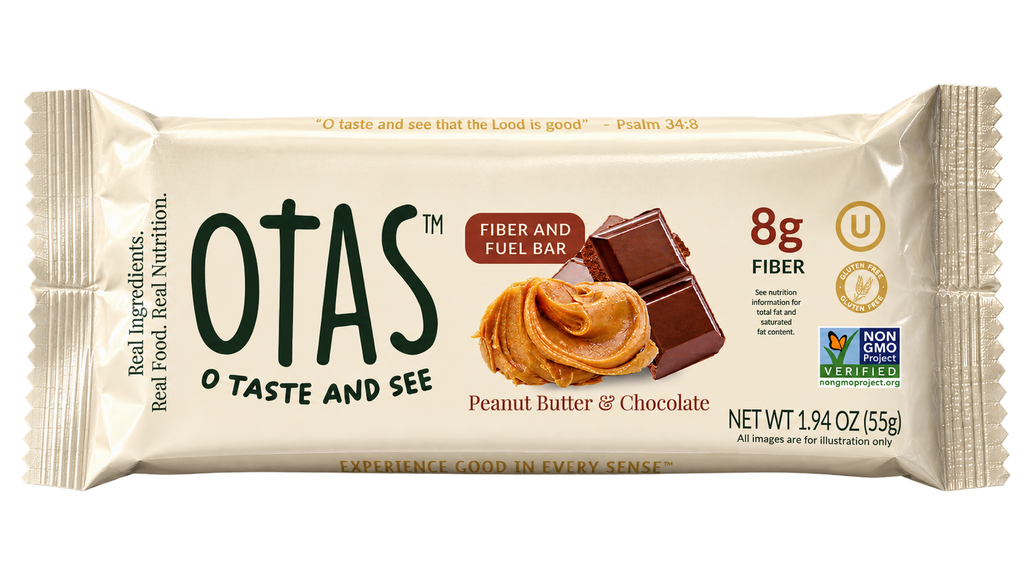 OTAS Fiber & Fuel Bar — Peanut Butter & Chocolate (12-Pack)